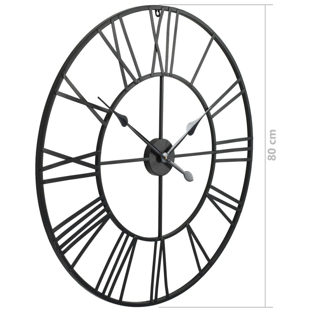 vidaXL Wanduhr Wanduhr Vintage mit Quarzwerk Metall 80 cm XXL