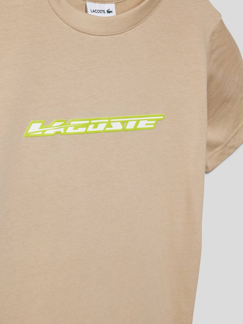 T-Shirt aus Baumwolle in beige