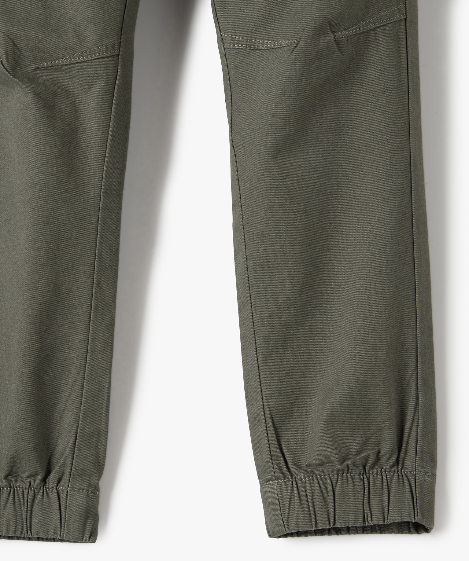 Pantalon Garçon avec taille et chevilles élastiquées kaki | GEMO