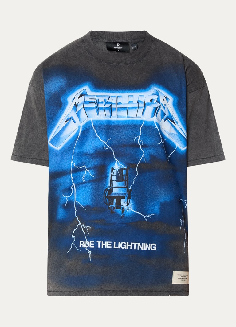 Μπλούζα με στάμπα από οργανικό βαμβάκι Represent Metallica Ride the Lightning