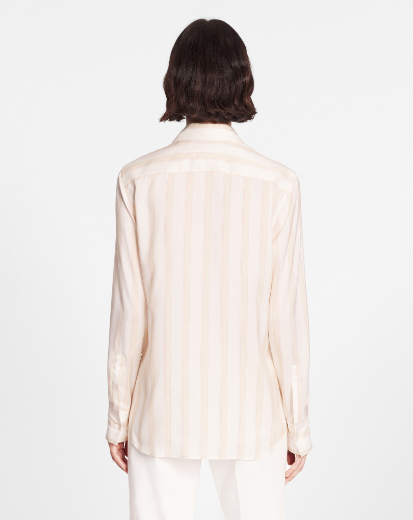 CHEMISE CLASSIQUE EN SOIE RAYÉE