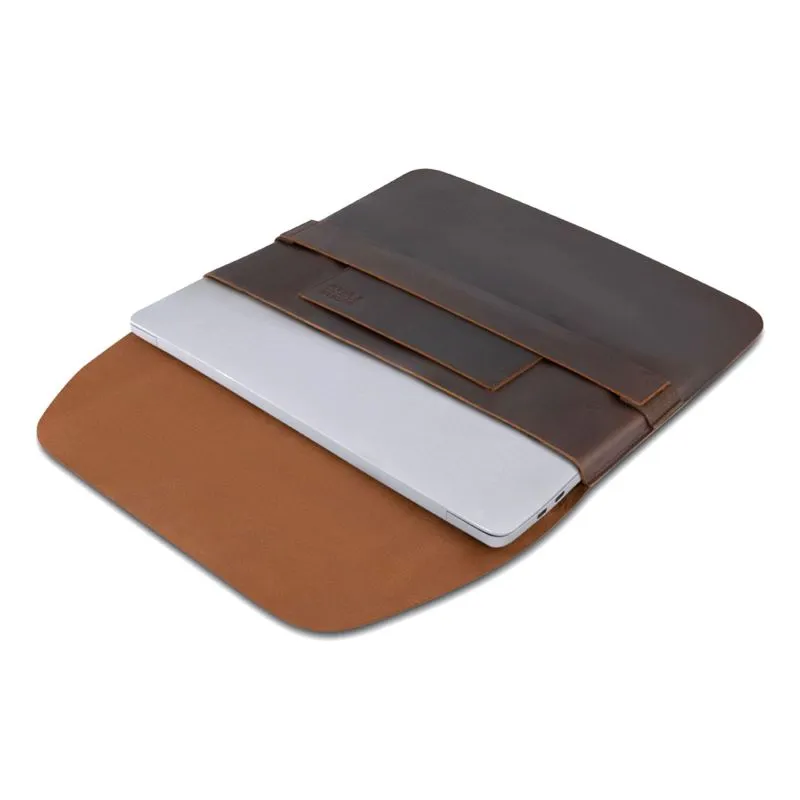 Buckle & Seam Leder Laptop Sleeve Terra 13 Zoll - Braun