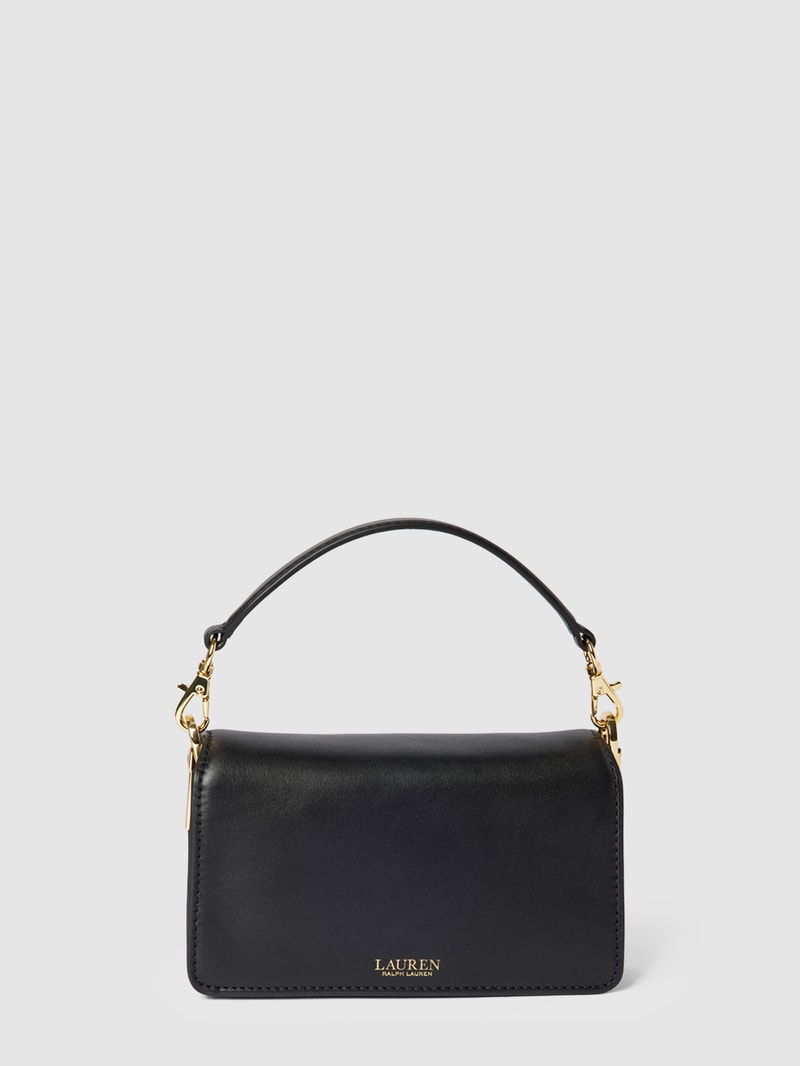 Crossbody Bag mit Label-Applikation Modell 'TAYLER' in schwarz