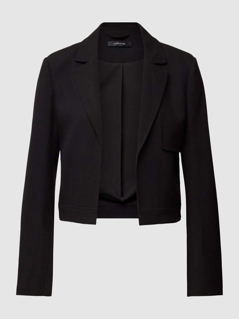 Blazer mit Ziernähten in schwarz