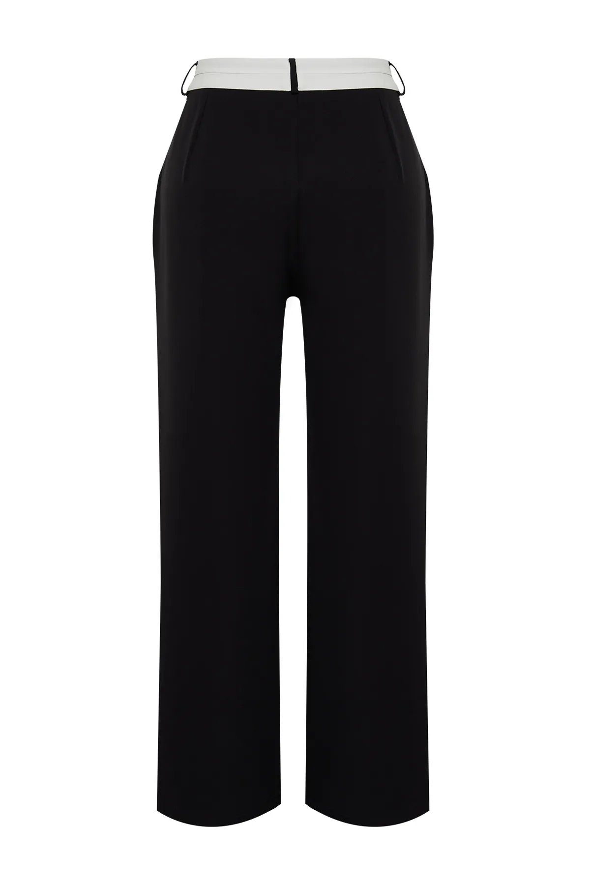 Trendyol Curve  Schwarze Webhose mit hoher Taille und weitem Bein TBBSS24AR00016