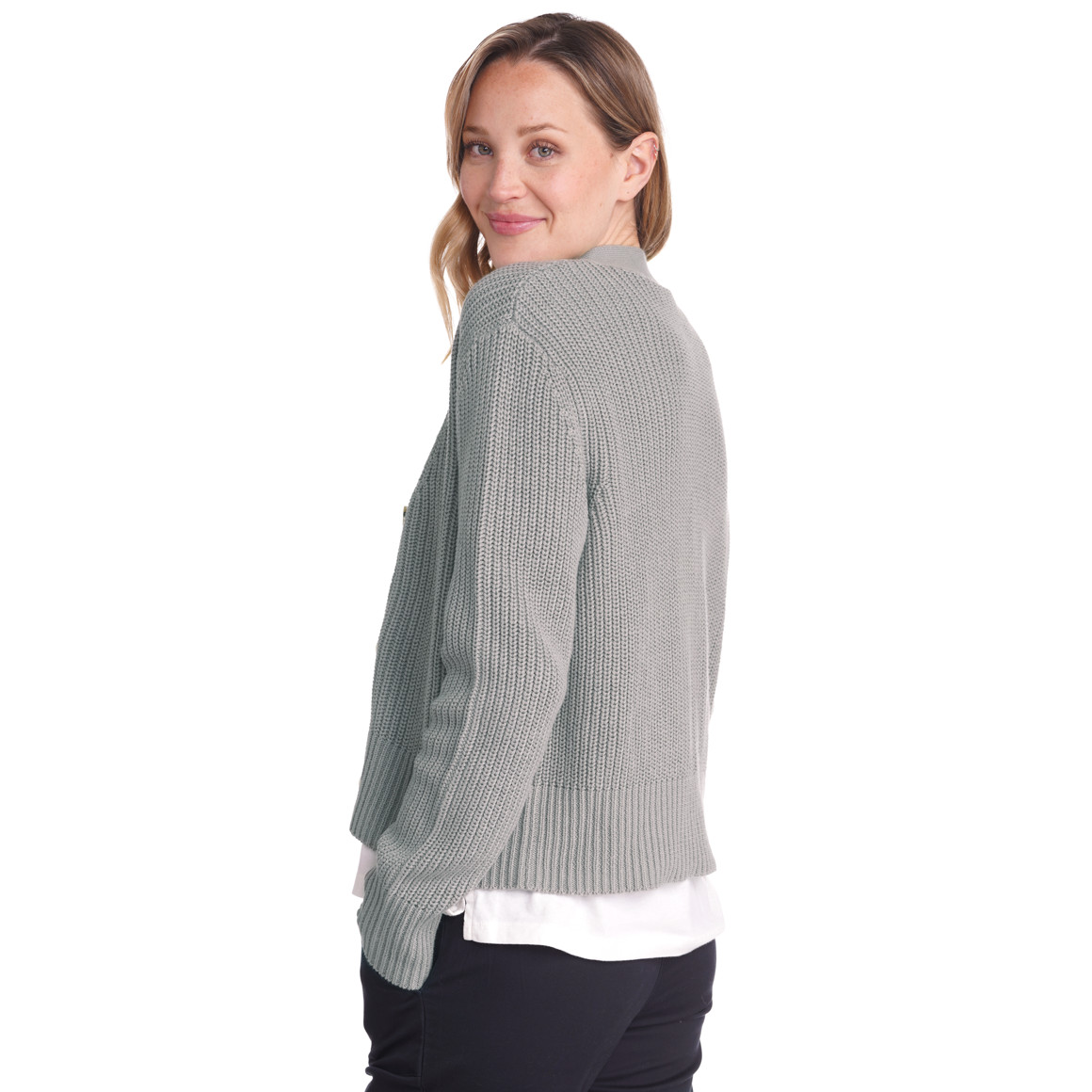 Damen Strickjacke mit Knopfleiste