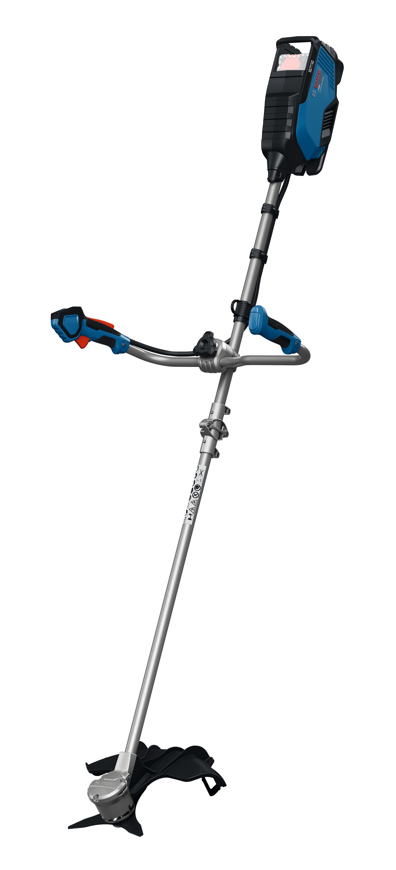 Bosch Blue 06008D1200 GFR18V-25BH Cordless brushcutter excl. battery and charger + Shoulder harness, spool, guard and blade set in box