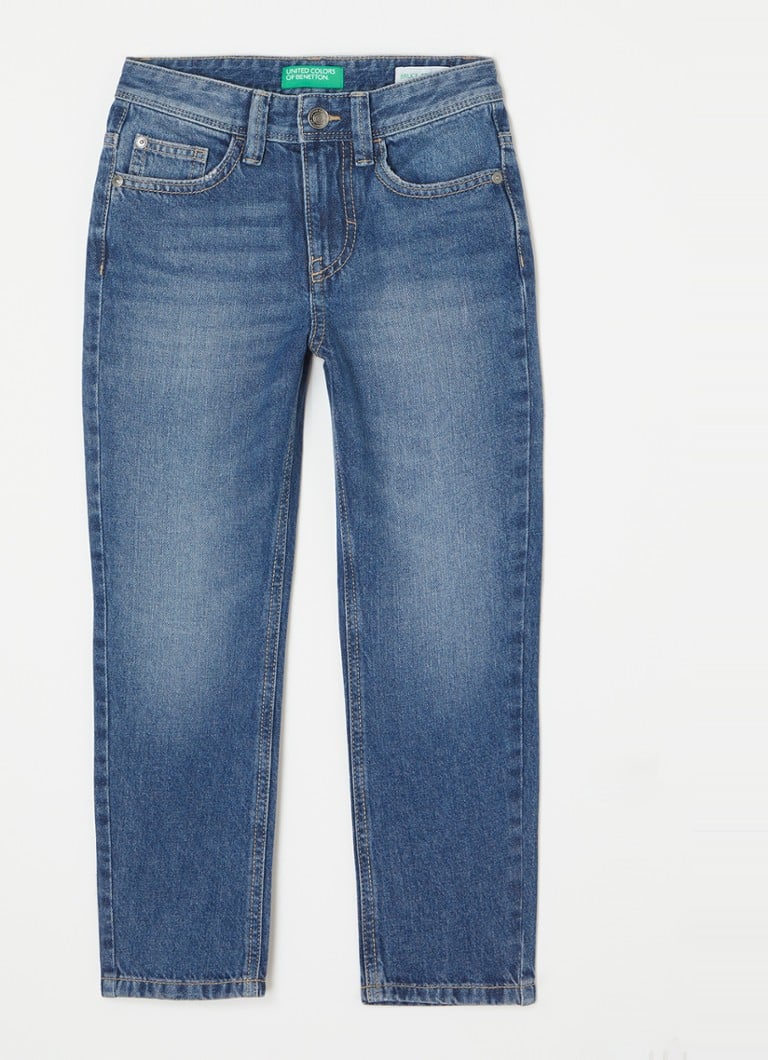 Calça jeans Benetton Bruce de corte reto com lavagem média