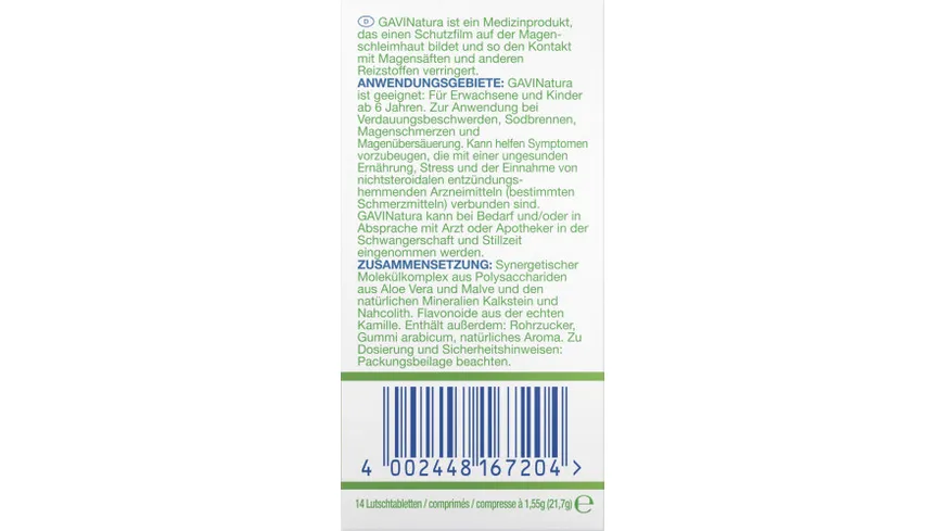 GaviNatura bei Verdauungsbeschwerden & Sodbrennen