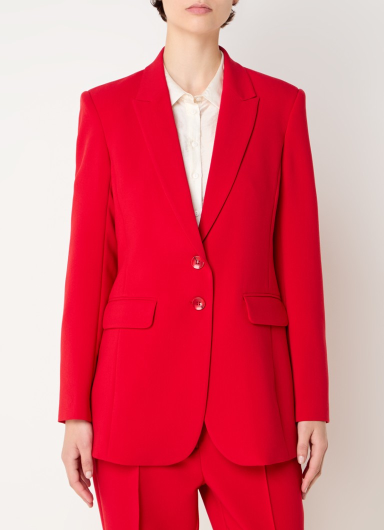 Expresso Blazer with flap pockets and shoulder pads