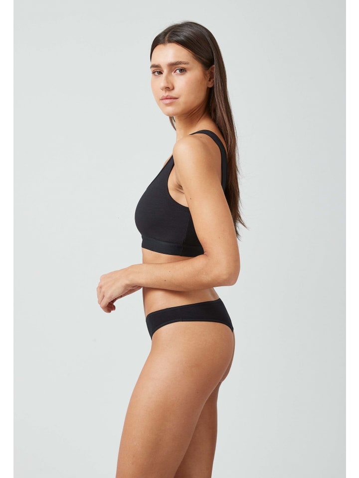 SNOCKS Brazilian Slips aus Bio-Baumwolle 3 Stück in Schwarz günstig kaufen