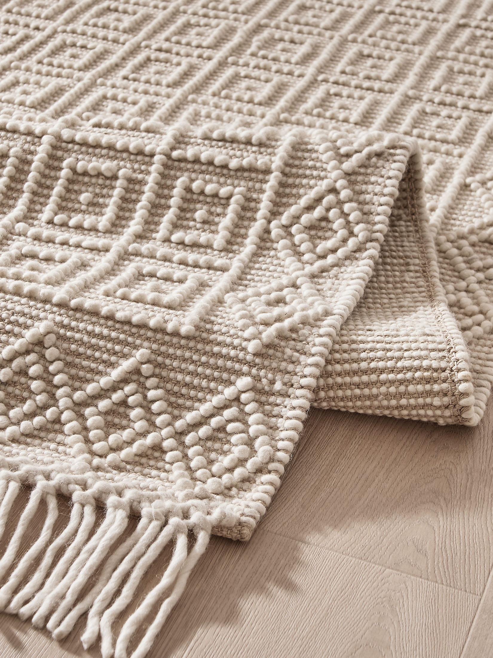 Lieksa Woll-Teppich, Creme