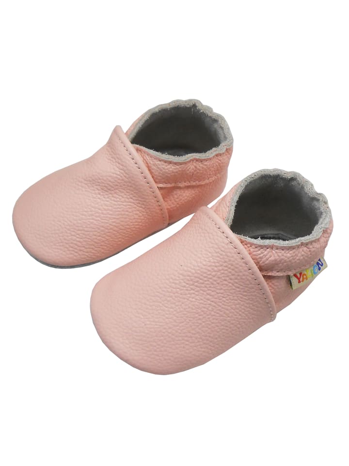 Yalion Leder-Krabbelschuhe in Pink günstig kaufen