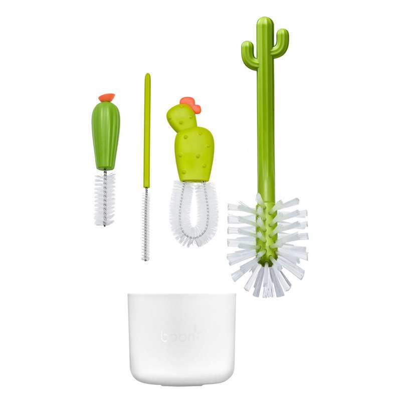 Lot de 4 brosses lave-biberon cactus Boon
