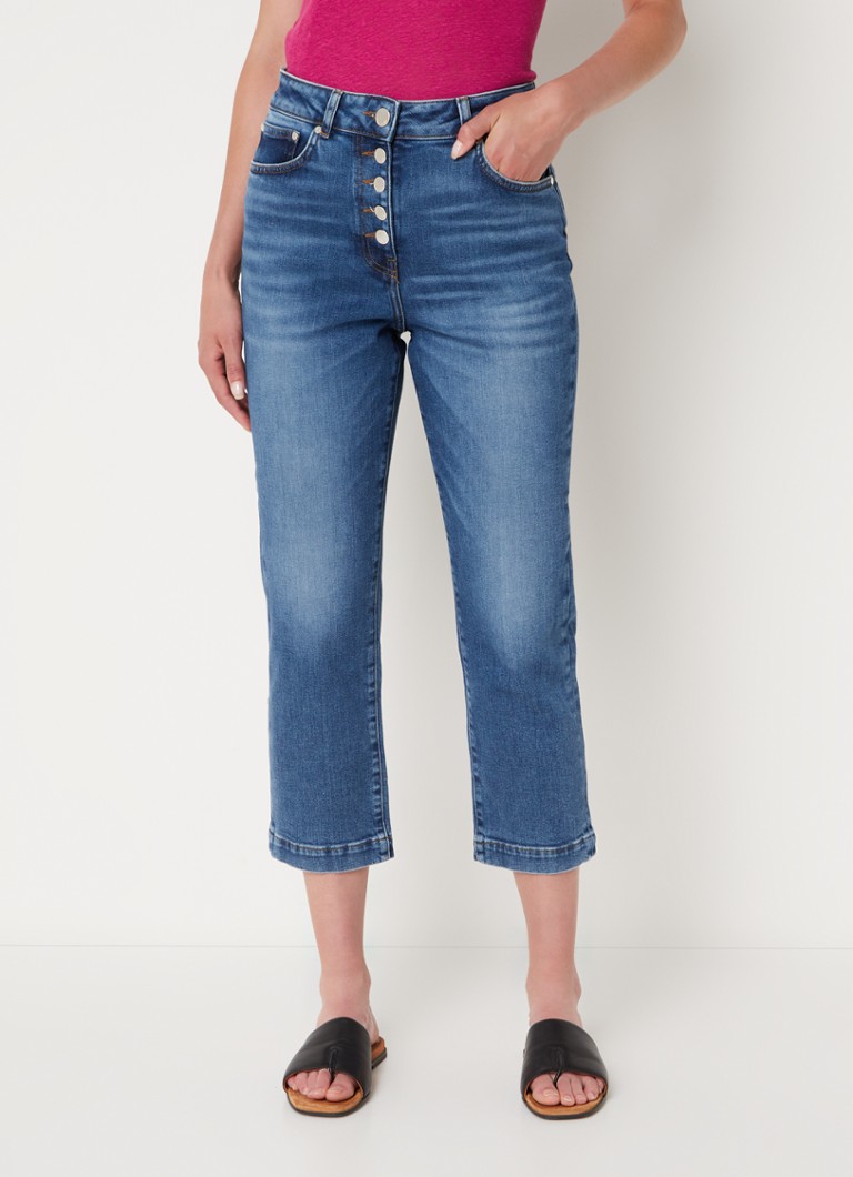 Calça jeans cropped de cintura alta e perna reta Karlie da Phase Eight