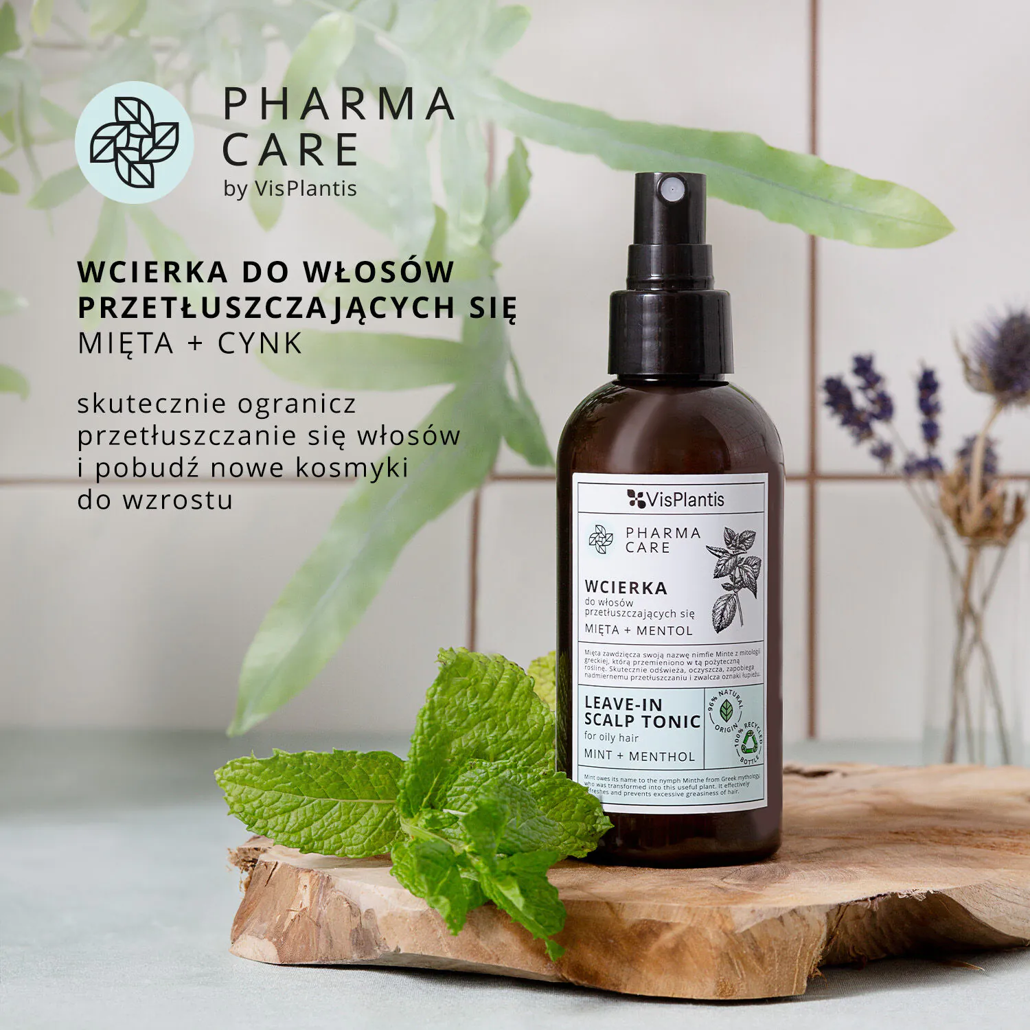 Vis Plantis Pharma losion za njegu masne kose s mentom i mentolom
