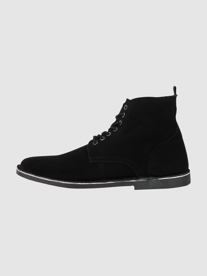 Boots aus Veloursleder Modell 'Bruce' in schwarz