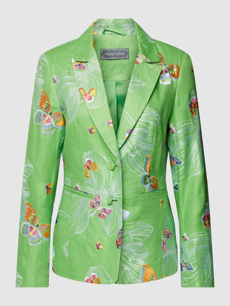 Blazer mit Reverskragen in lindgrün