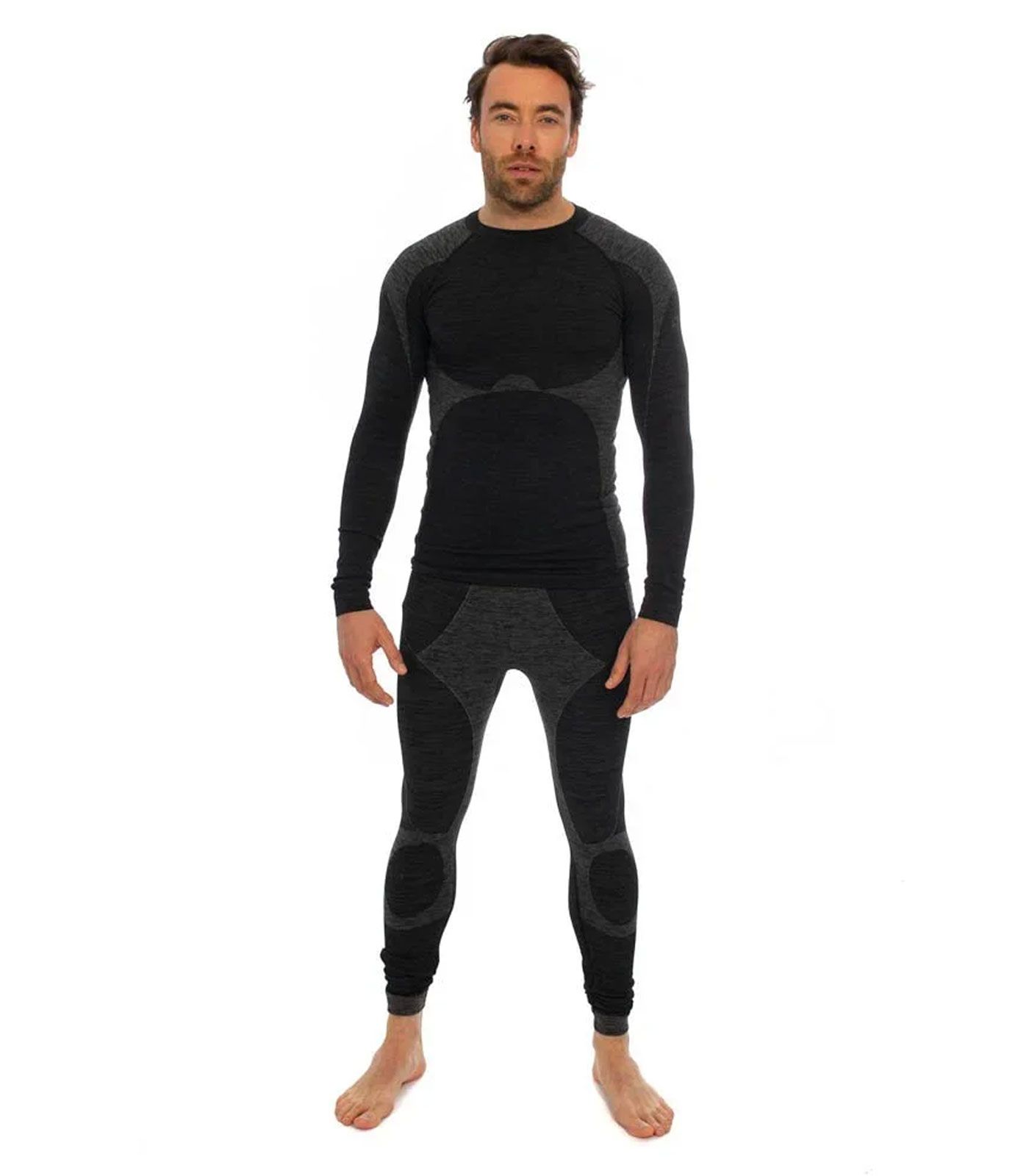 Heat Keeper Premium schwarz melange Herren Thermo Leggings