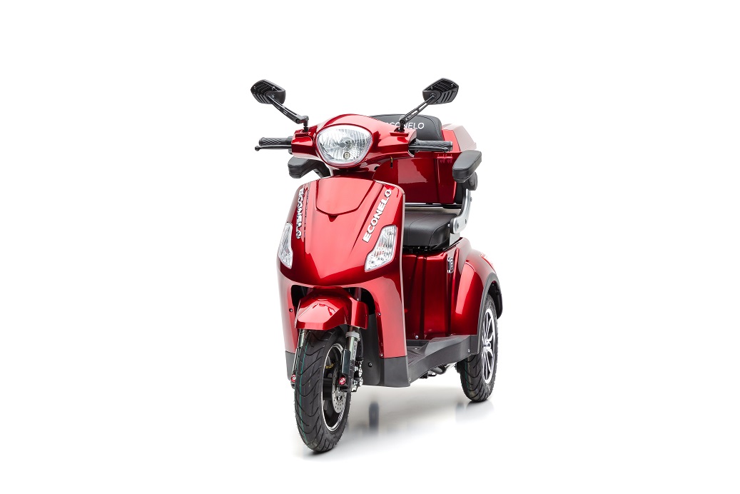 Econelo Elektro Dreirad Roller J1000 Lithium Rot