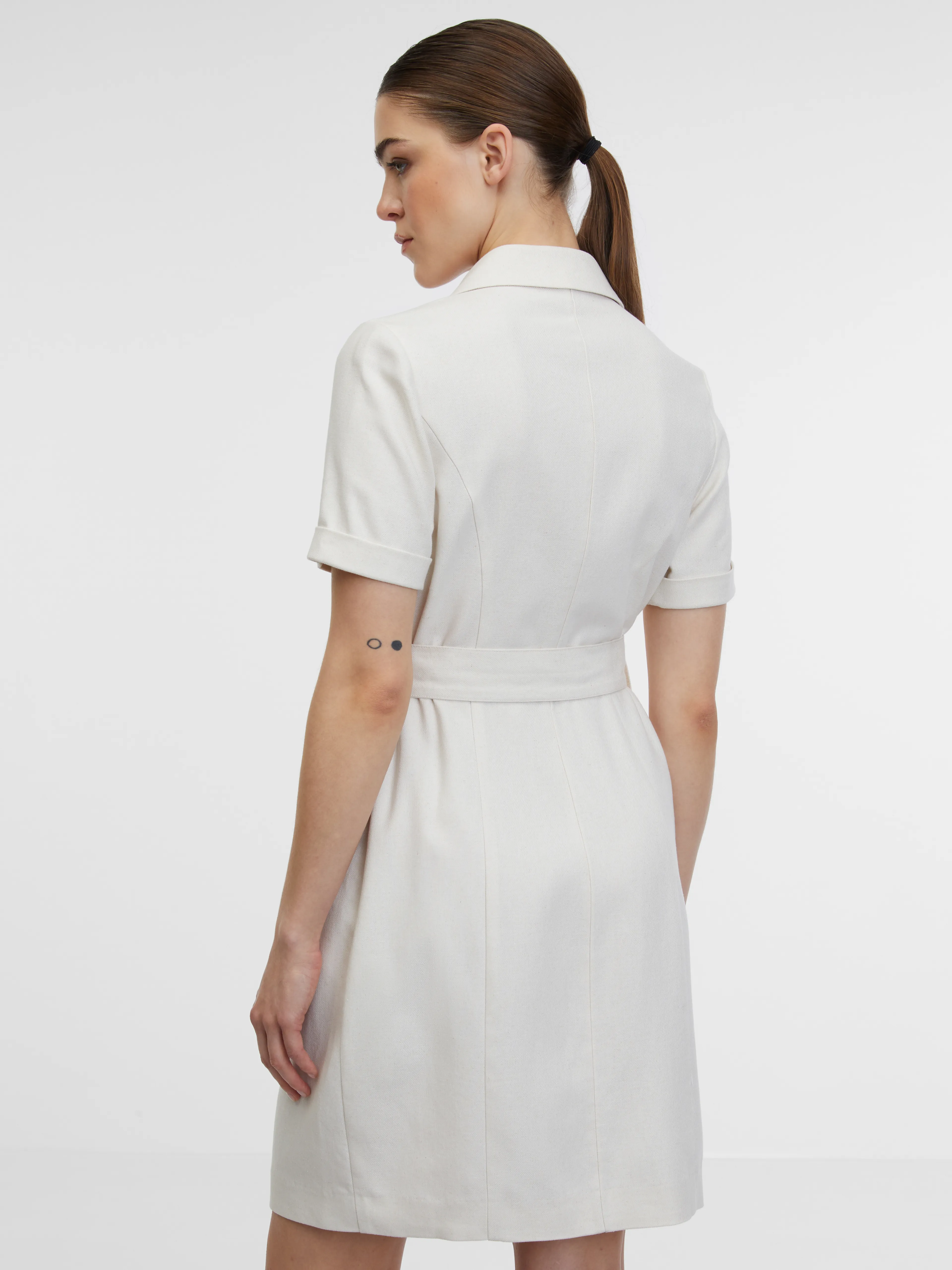 Beigefarbenes Damen-Hemdkleid ORSAY
