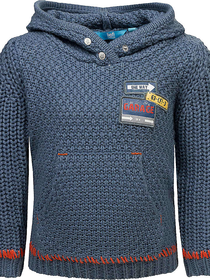 Lief Strickpullover ⭐ Hoodie Blau 122 eher 128 ...fällt groß aus  günstig kaufen 122
