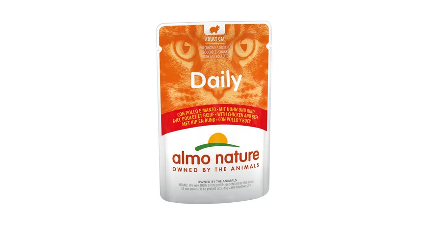 almo nature Katzennassfutter Cat Daily Menu Huhn + Rind 70 g