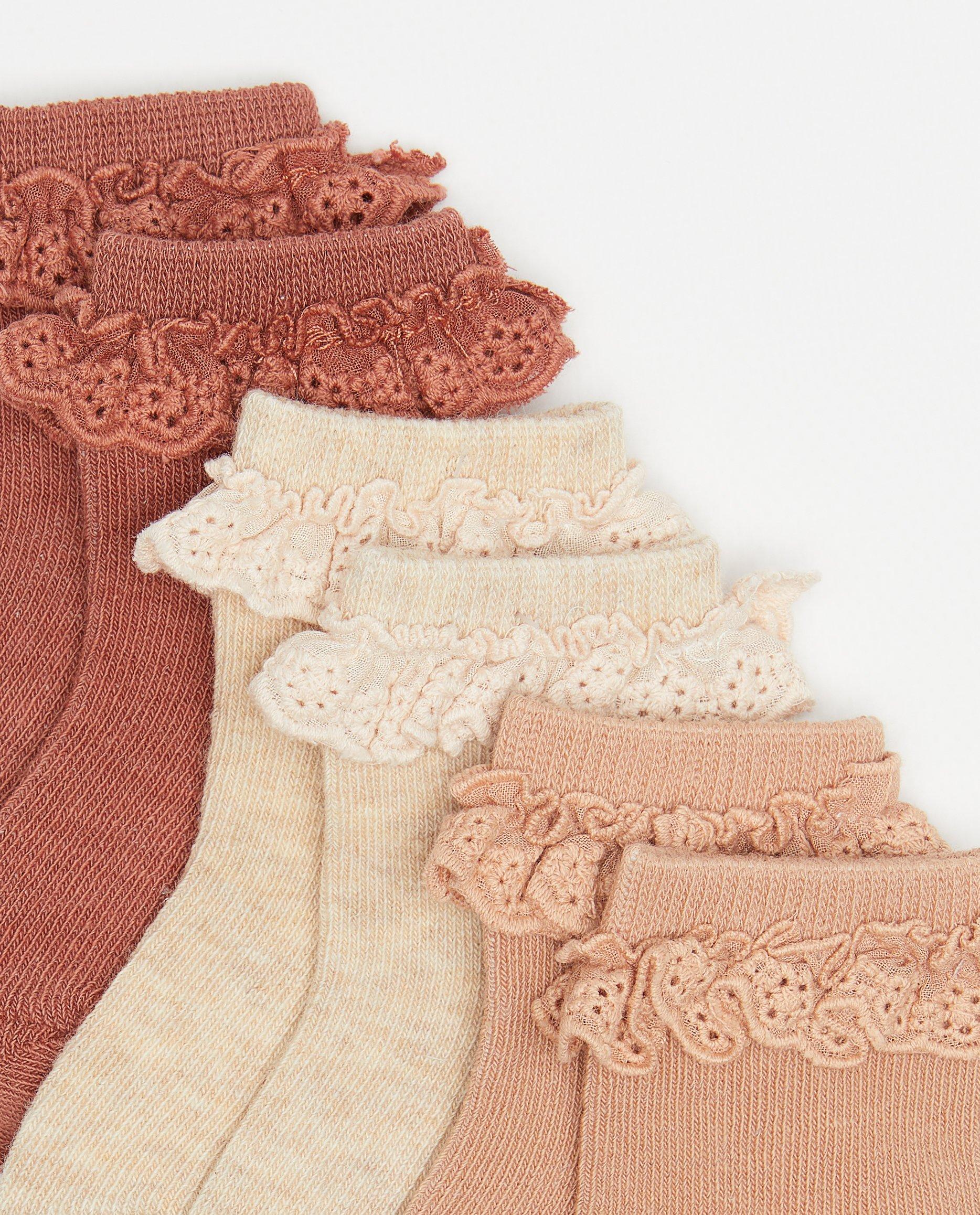 Cuddles and Smiles Set med 3 par strumpor rosa