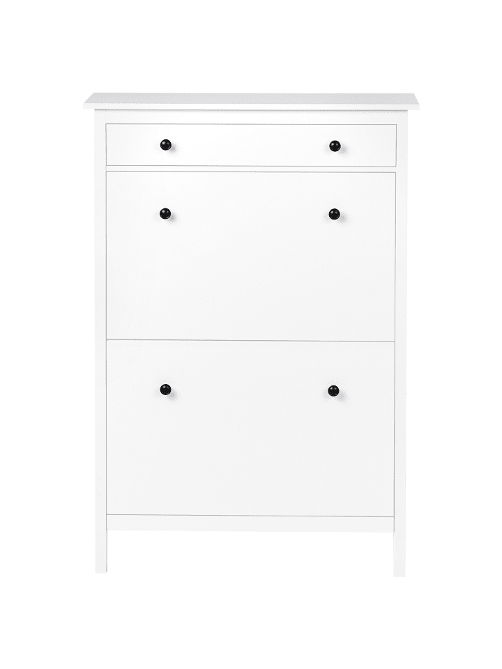 Beliani Schuhschrank GIBSON in Weiß - (W) 89 x (H) 127 x (L) 30 cm günstig kaufen onesize