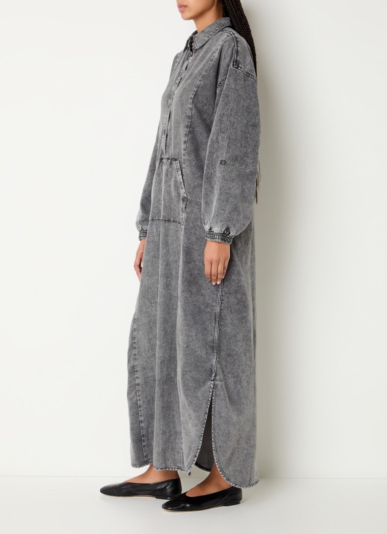 Abito lungo in denim con tasca a marsupio di 10DAYS