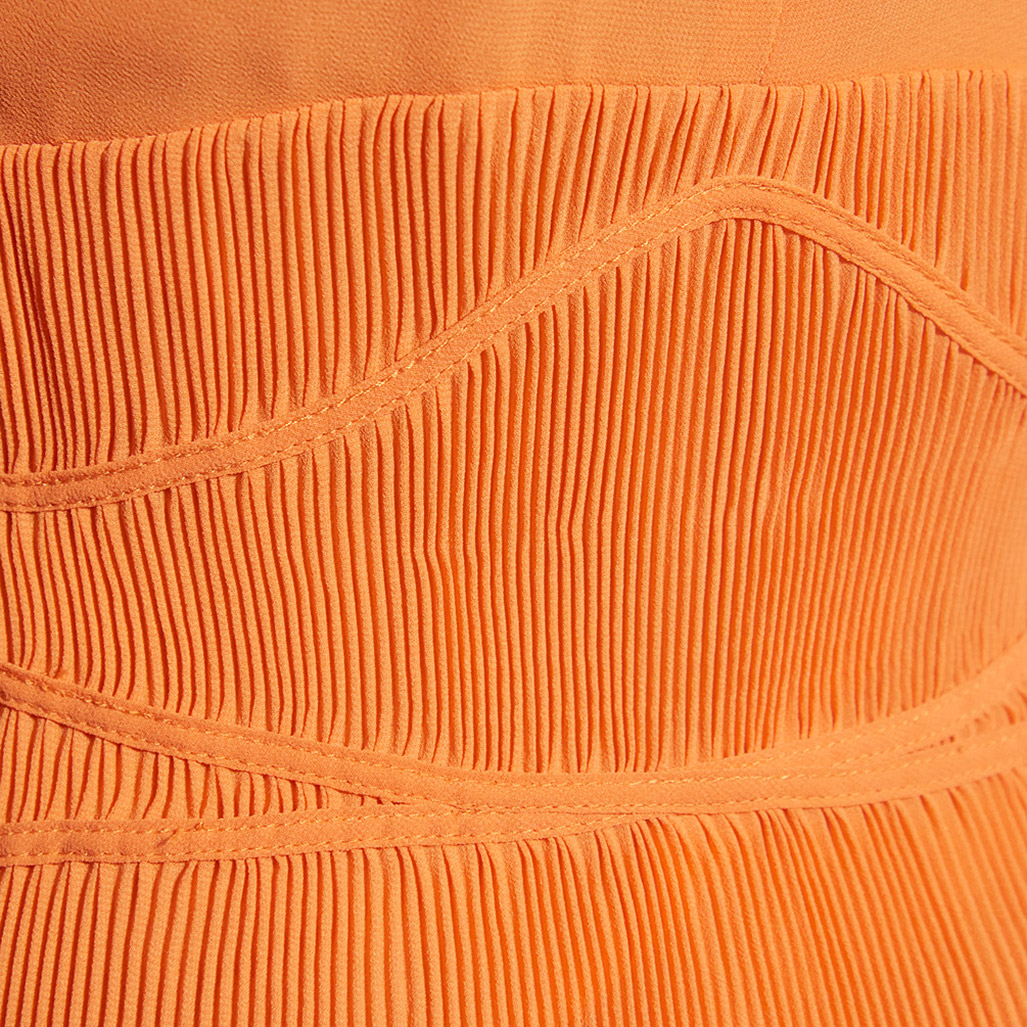 ALBI  Robe plissée orange sans manches