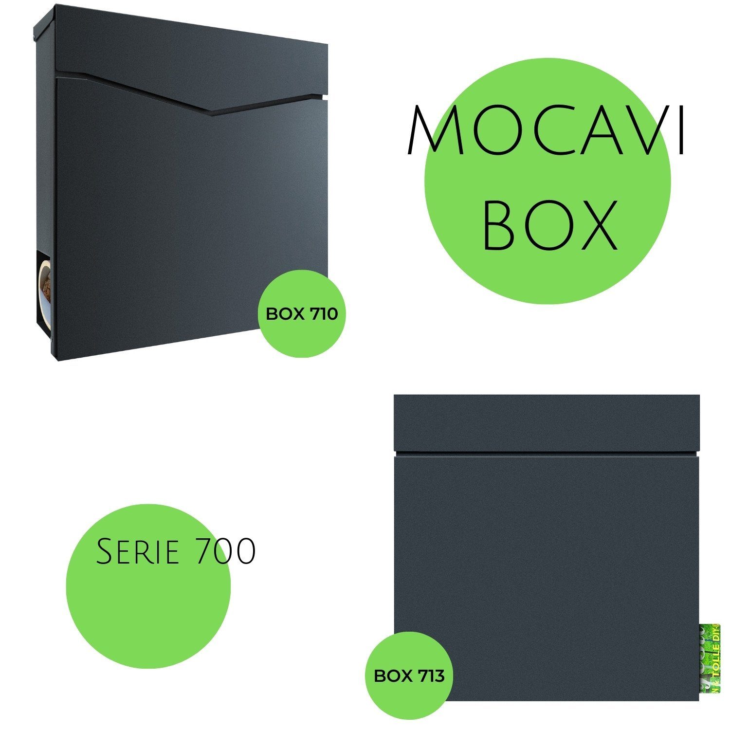 MOCAVI Briefkasten MOCAVI Box 710 Briefkasten mit Zeitungsfach weiß, integriert