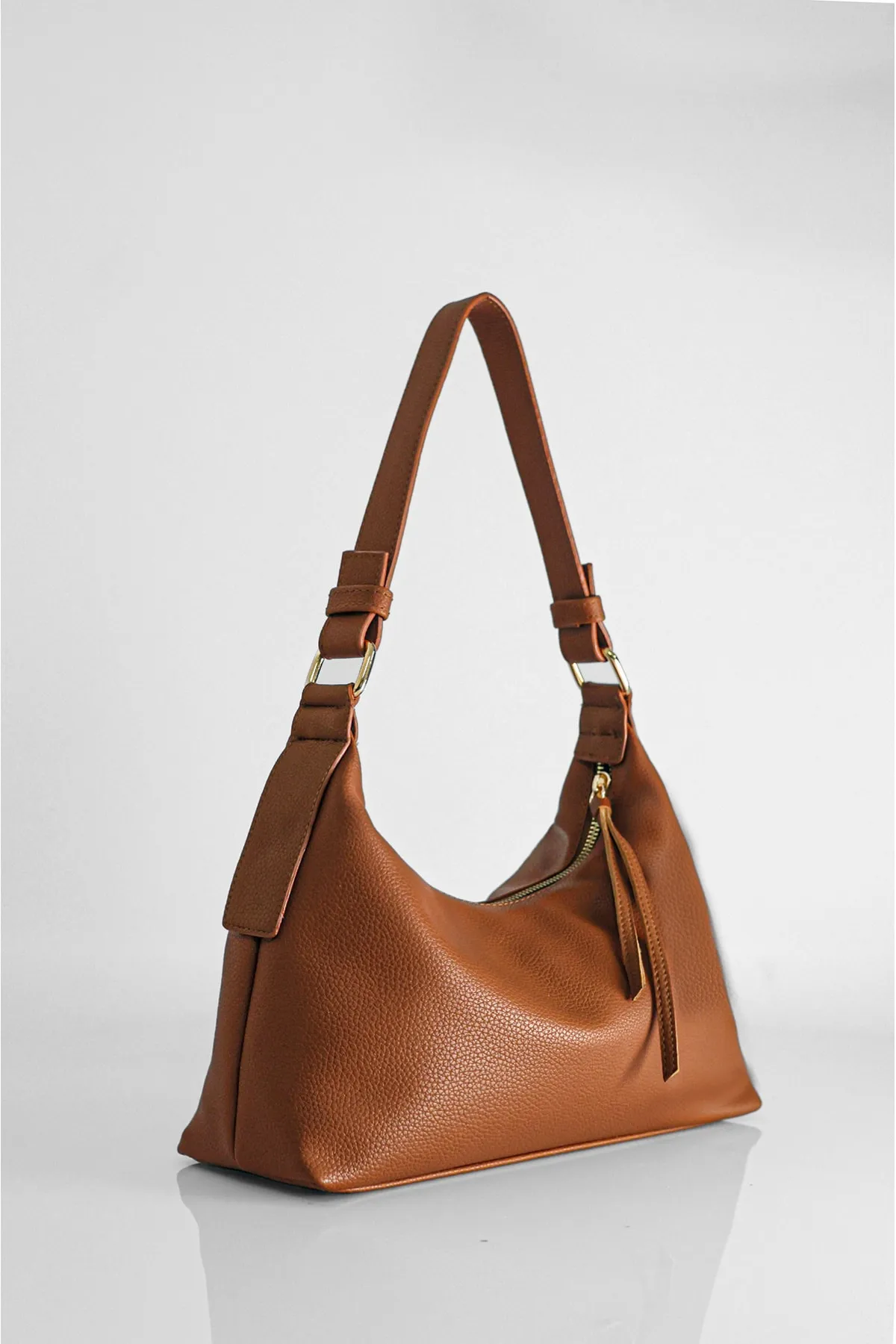 Rimense  Hellbraune Hand- und Schultertasche