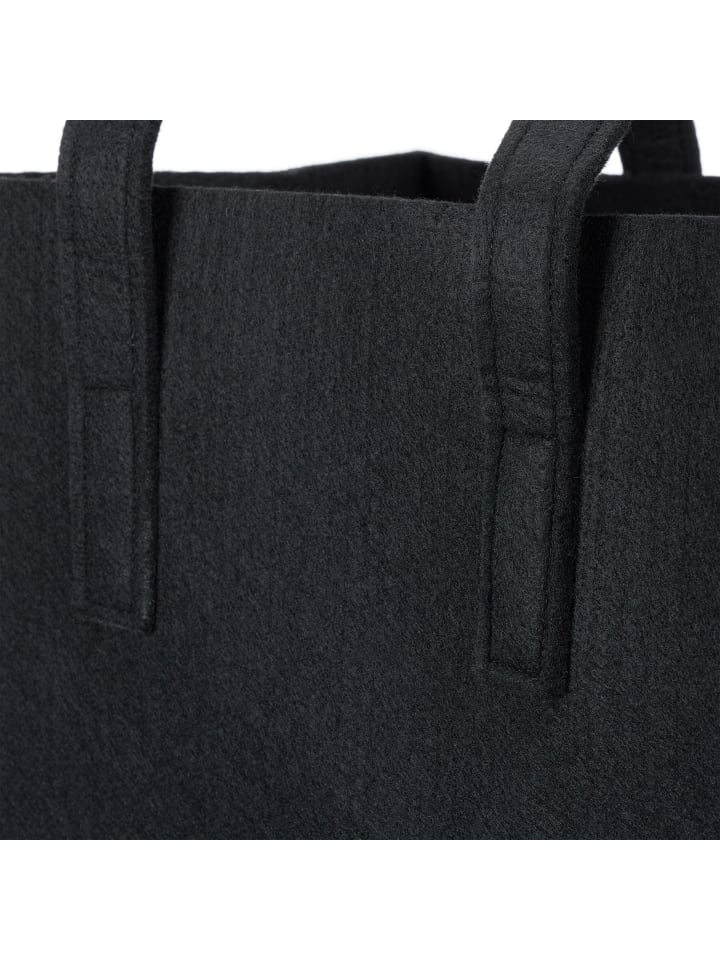 relaxdays Kaminholzkorb in Schwarz - (B)43 x (H)34,5 x (T)36,5 cm günstig kaufen onesize