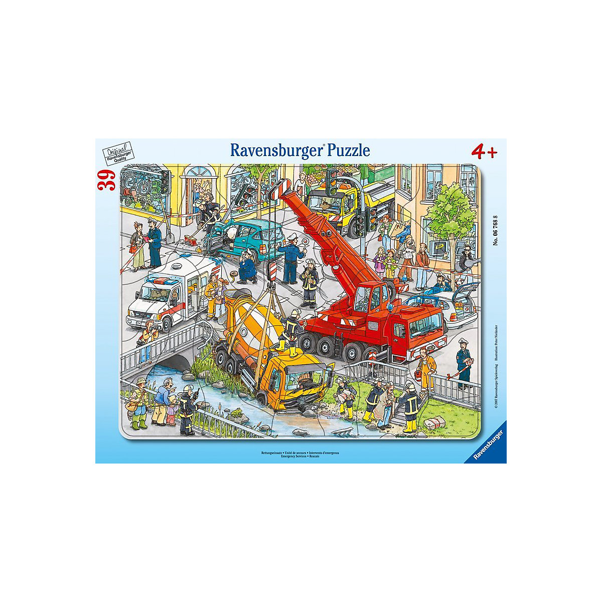Rahmen-Puzzle, 39 Teile, 32,5x24,5 cm, Rettungseinsatz