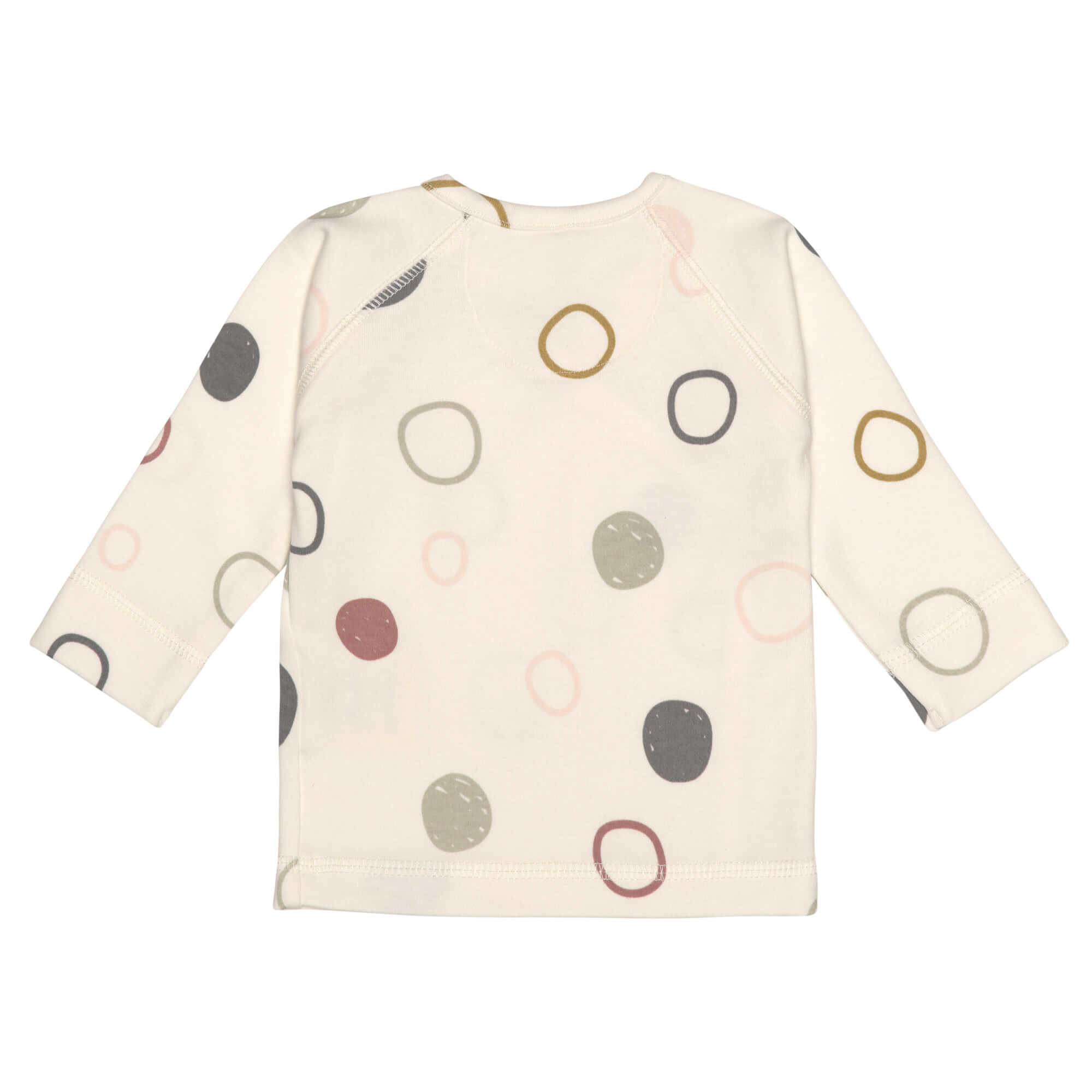 Baby Wickelshirt - Bio Baumwolle, Circles, Weiß