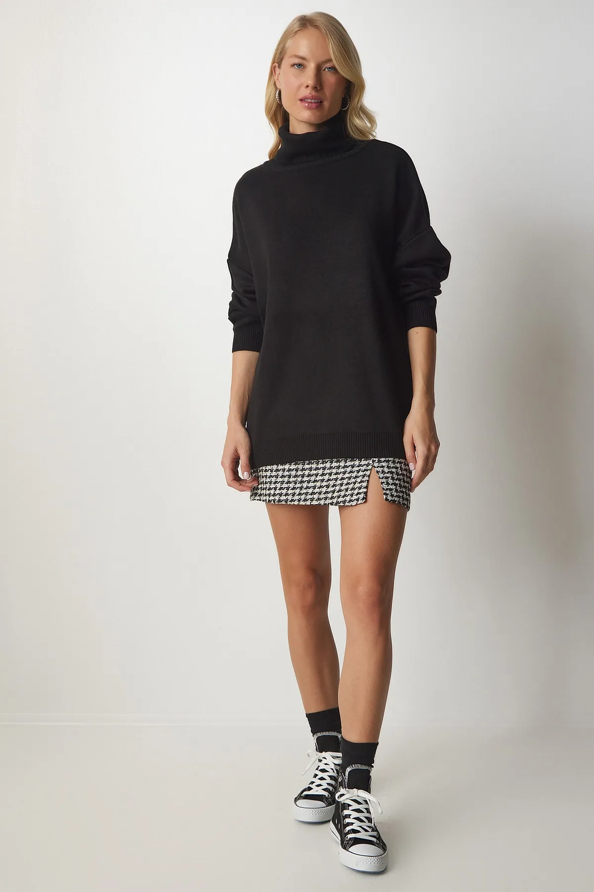 Happiness İstanbul  Pullover - Schwarz - Oversized
