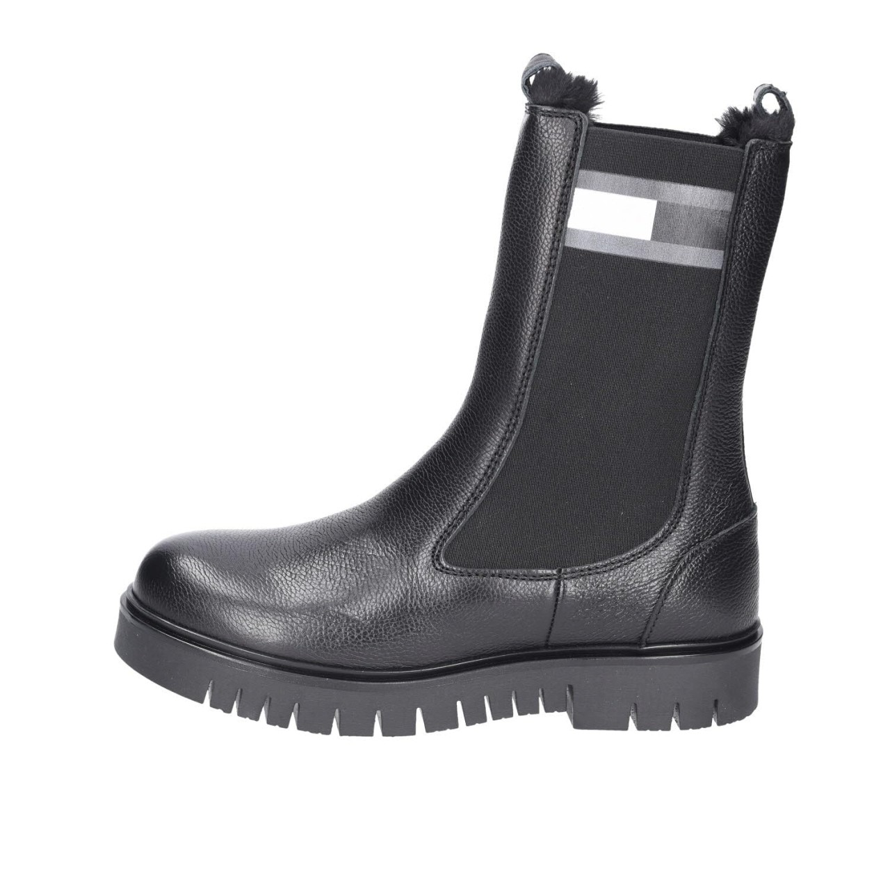 TOMMY HILFIGER Schnür-Stiefeletten schwarz TJW WARMLINED CHELSEA BOOT