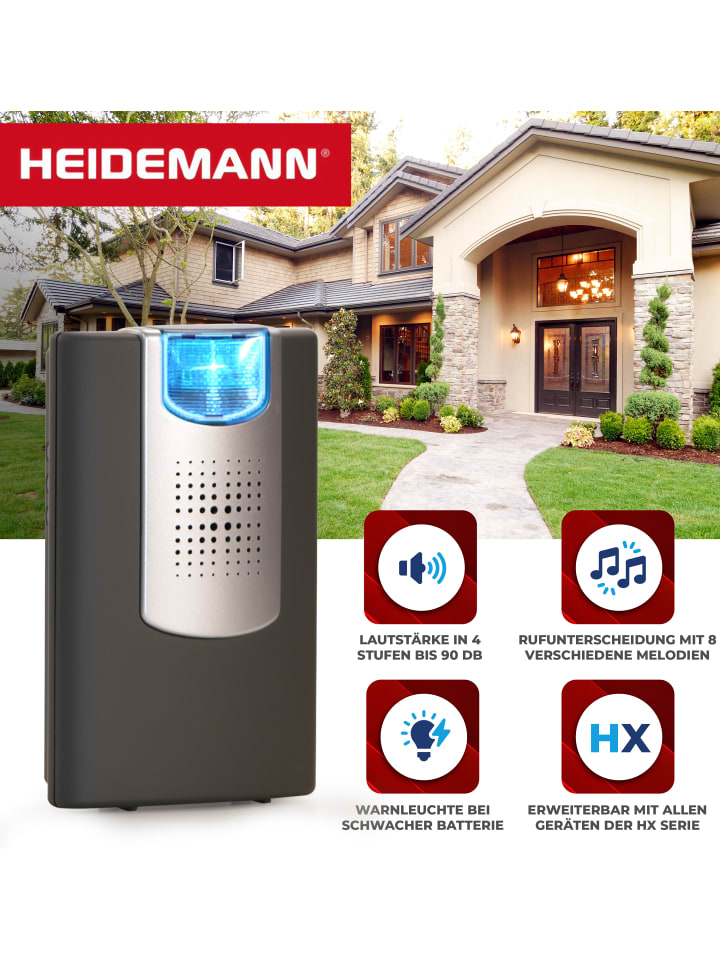 Heidemann  Funkgong-Set HX Flashlight Anthrazit günstig kaufen onesize