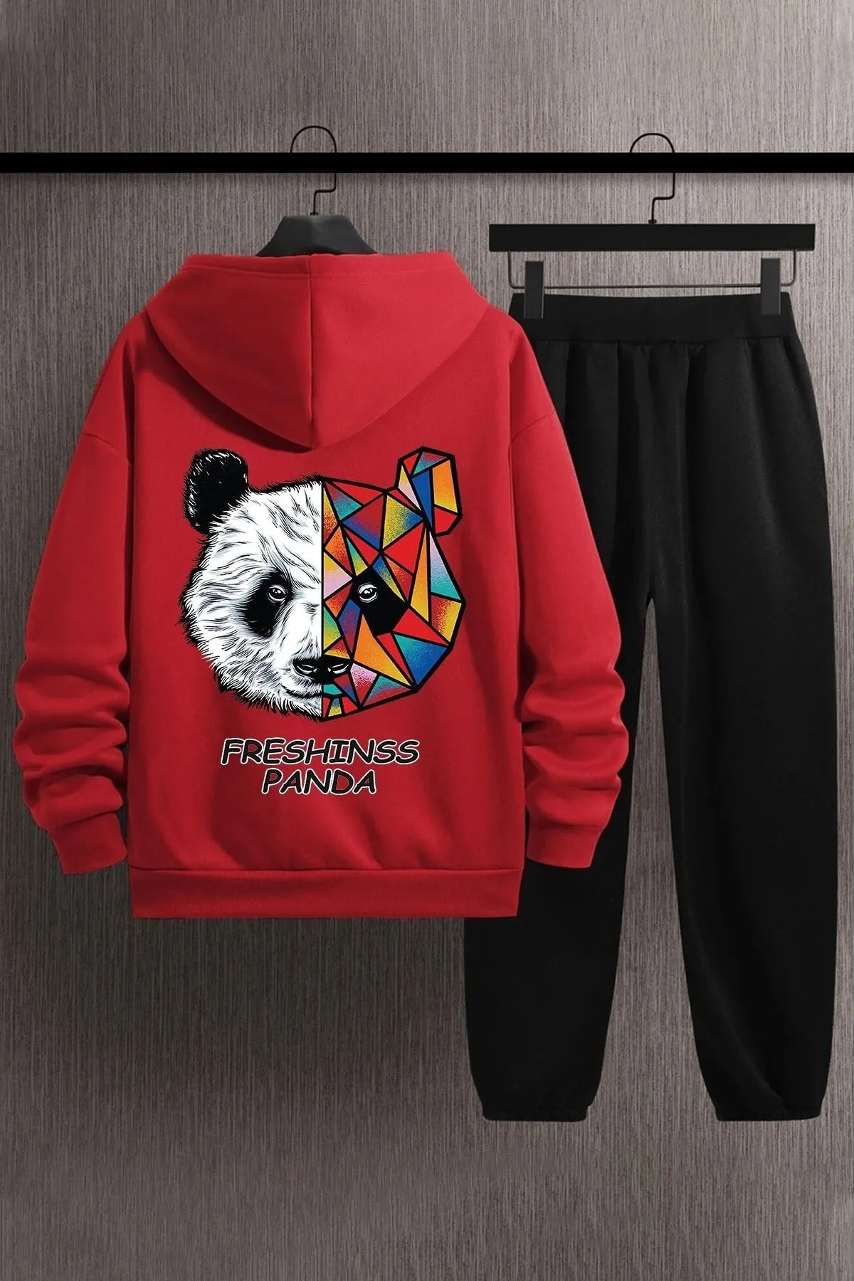 uyguntarz  Unisex-Panda-Trainingsanzug-Set