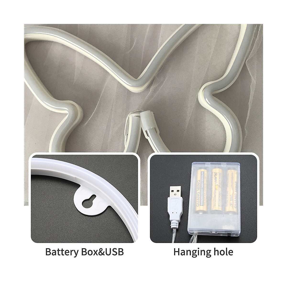 LED Neon Schild Lichter Schmetterling Nachtlichter für Kinder