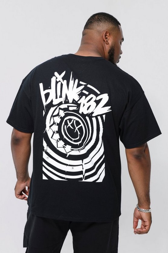 Plus Oversize T-Shirt mit lizenziertem Blink 182 Print