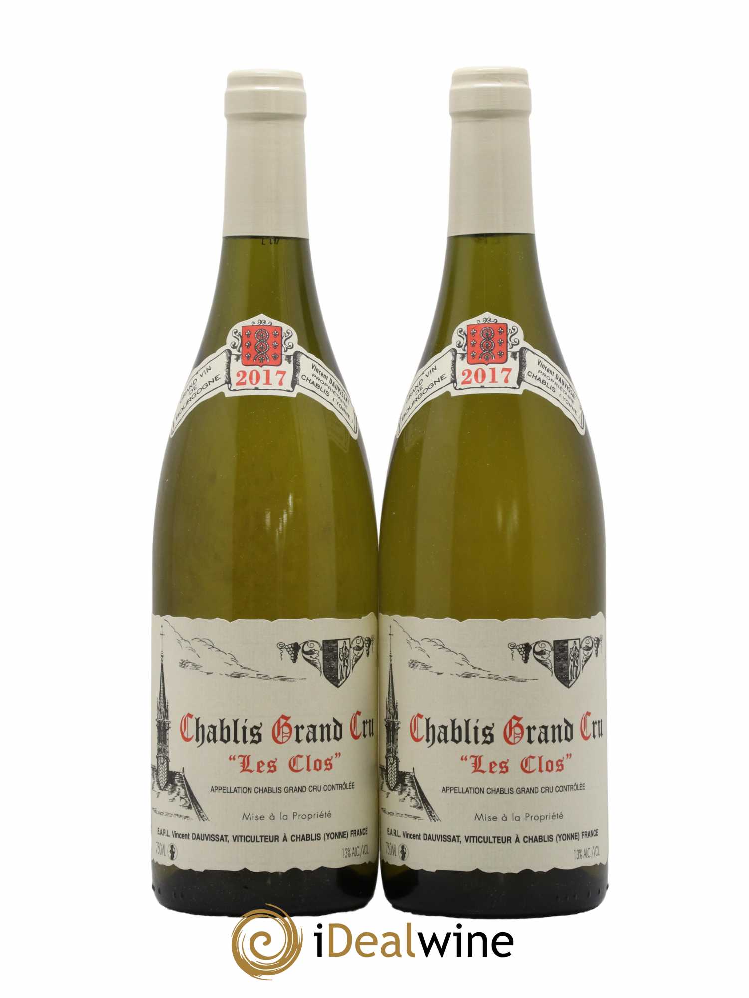 Chablis Grand Cru Les Clos Vincent Dauvissat (Domaine)  2017 - Lot de 2 Bouteilles