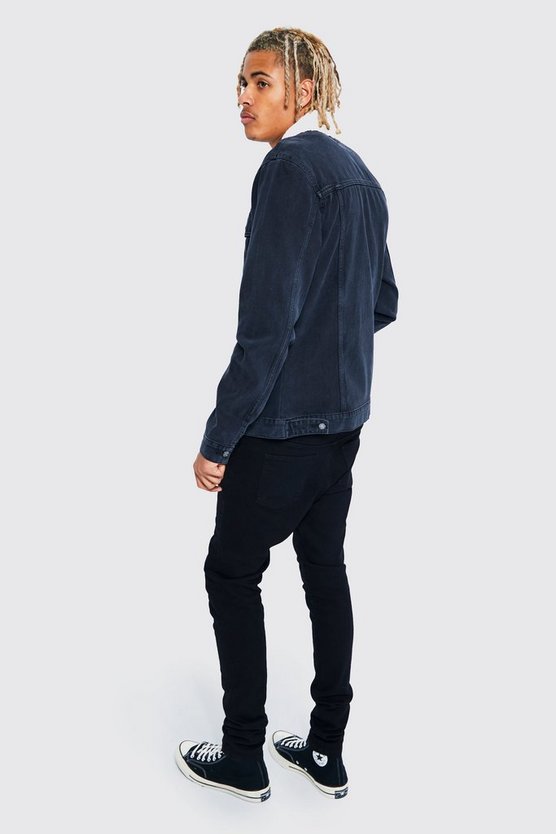 Tall Jeansjacke mit Borg-Kragen