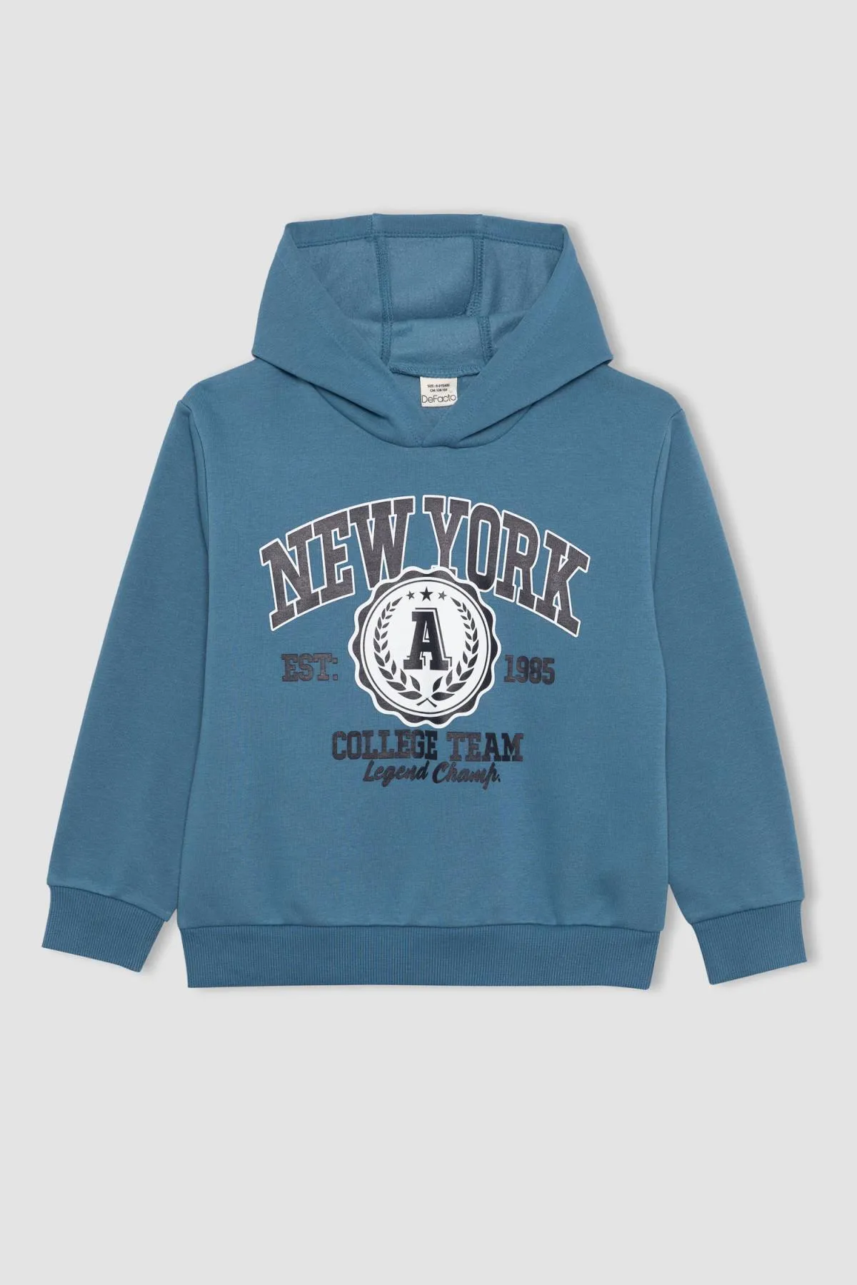 DeFacto  Bedrucktes Kapuzen-Sweatshirt-Jogginghose-Set für Jungen, 2-teilig