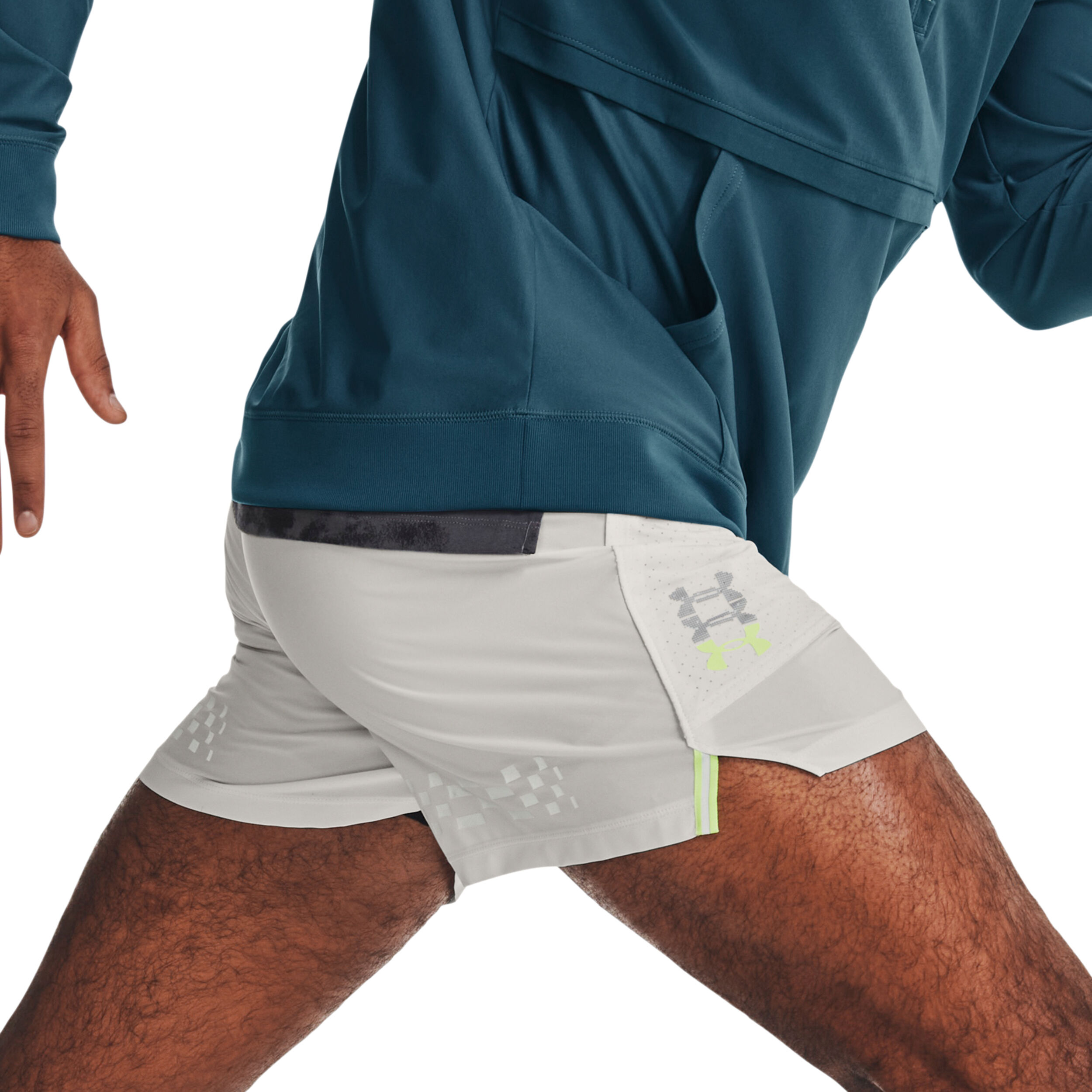 Run Anywhere Shorts Herren - Grau, Grün