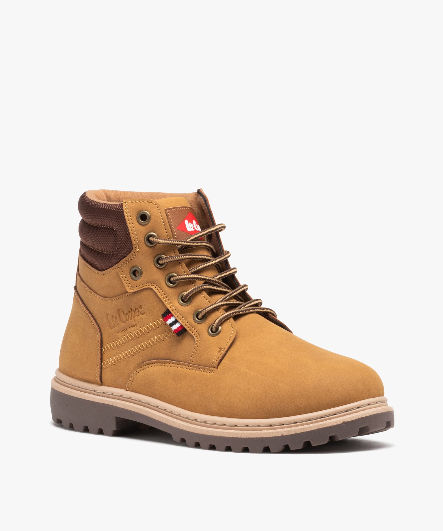 Boots homme unies casual avec col matelassé - Lee Cooper beige | GEMO