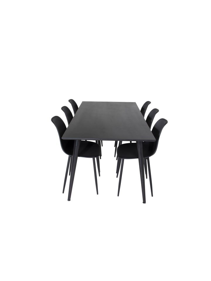 ebuy24 Essgruppe Dipp 46 (7-teilig) Schwarz 90 x 180 cm günstig kaufen onesize