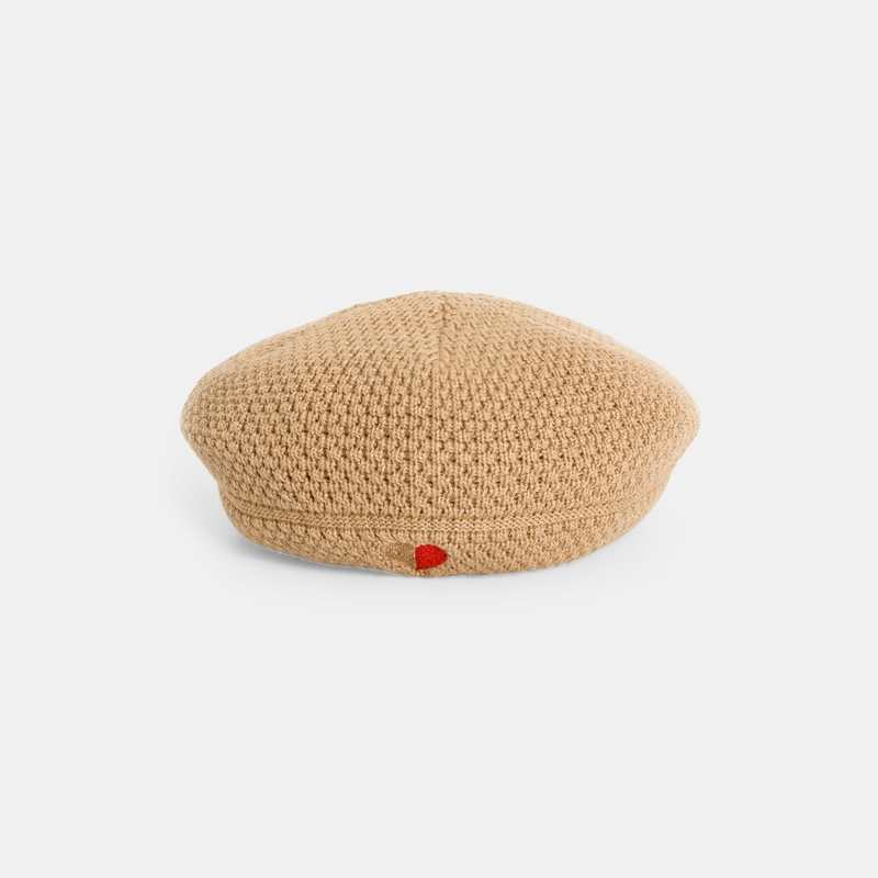 Béret maille tricot brillante blanc bébé fille