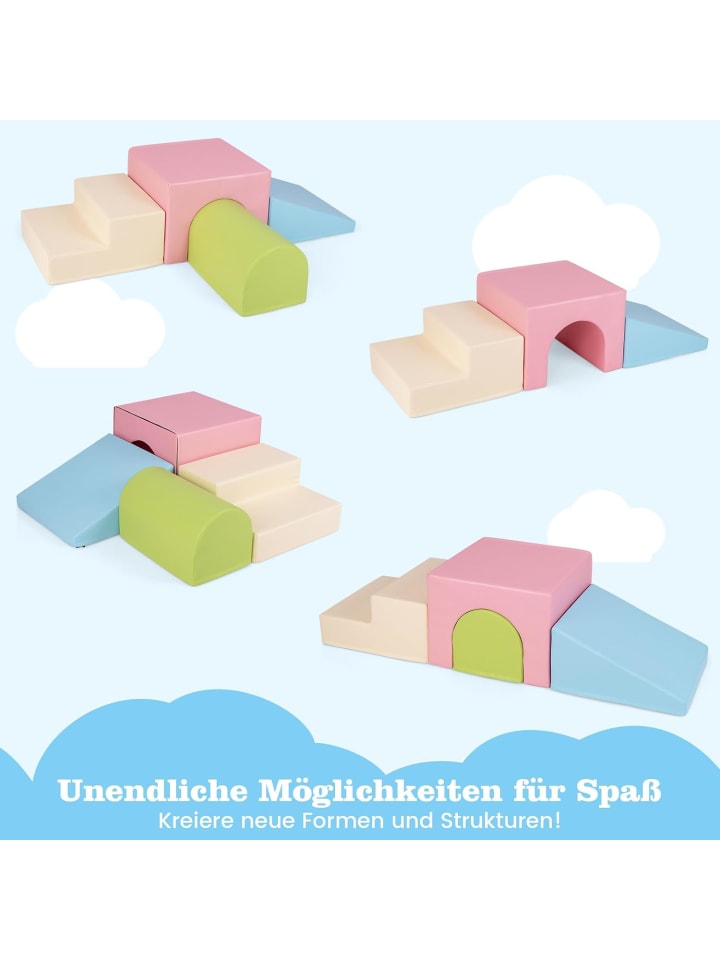 COSTWAY 4 TLG. Schaumstoffbausteine in Rosa günstig kaufen onesize